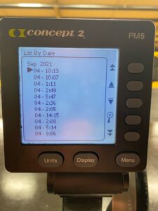 Concept2 PM5 Workout List