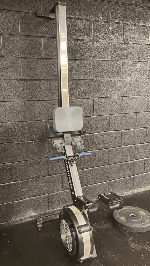 Concept2 stored on the wall