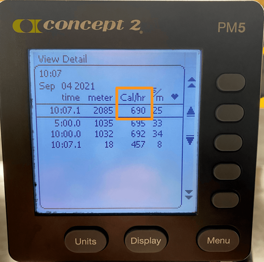 Rowing machine Calorie Calculator