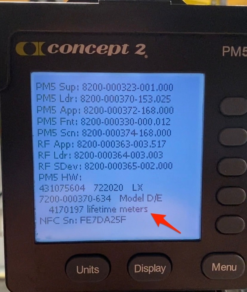 Concept2 Lifetime Meters